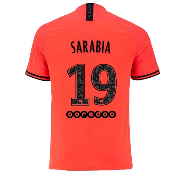 Camiseta Paris Saint Germain NO.19 Sarabia 2ª Kit 2019 2020 Naranja